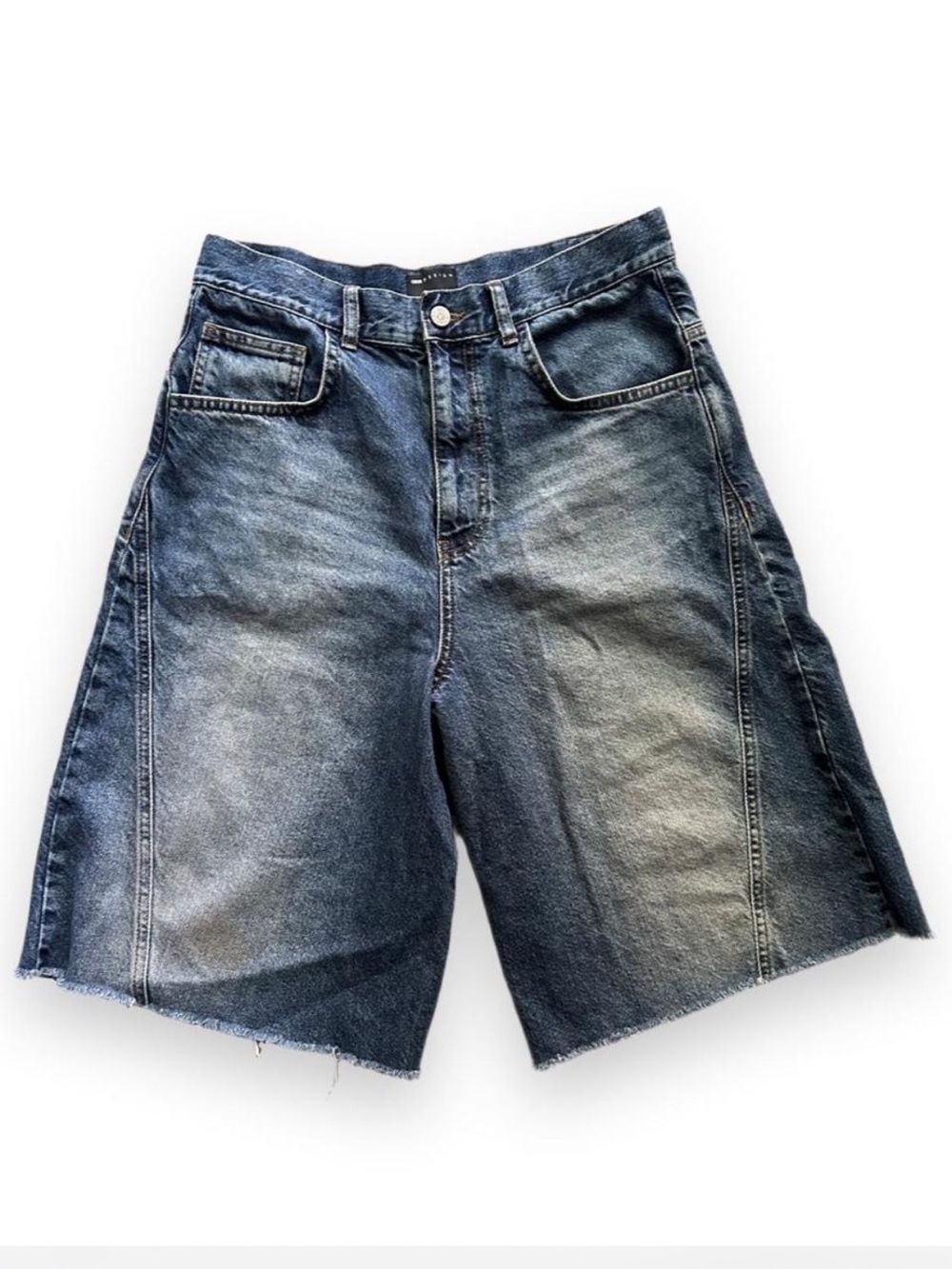 ASOS Washed Blue Denim Longline Shorts